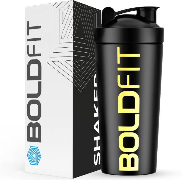 BOLDFIT Stainless Steel Shaker Bottle For Protein Shake Gym Sipper Water Bottle Blender 700 ml Shaker