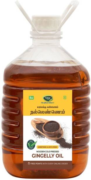 Thanjai iyerkai WOODEN COLD PRESSED GINGELLY OIL 3 LITRES Sesame Oil Plastic Bottle