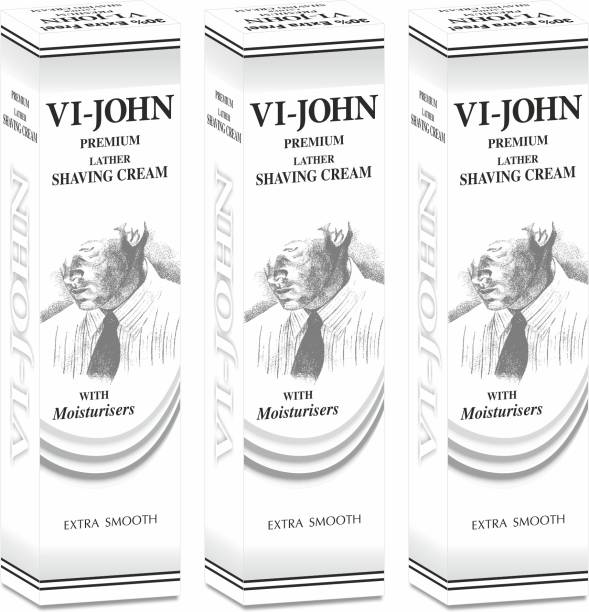 VI-JOHN Premium Shaving Cream 91 GM (Pack Of 3)