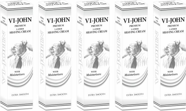 VI-JOHN Premium Shaving Cream 91 GM (Pack Of 5)