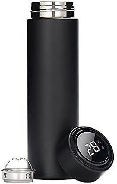 shubham enterprises Stainless Steel Smart Thermos Bottle with Temperature Display, 500 ml Black 500 ml Flask