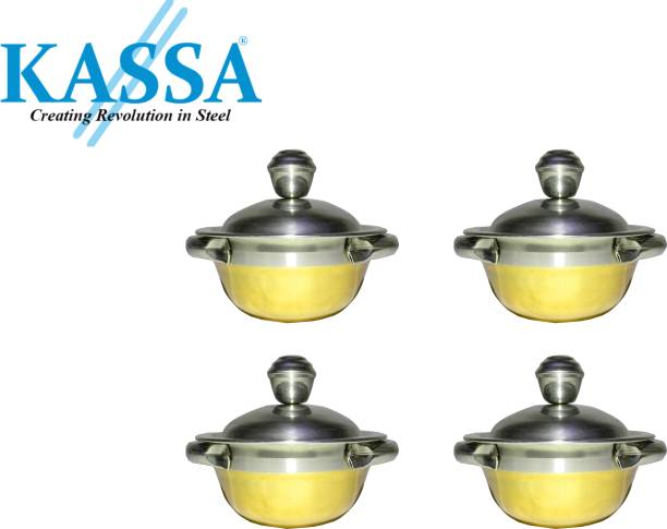 kassa Aristo 12 cm set of 4 golden Induction Bottom Non-Stick Coated Cookware Set