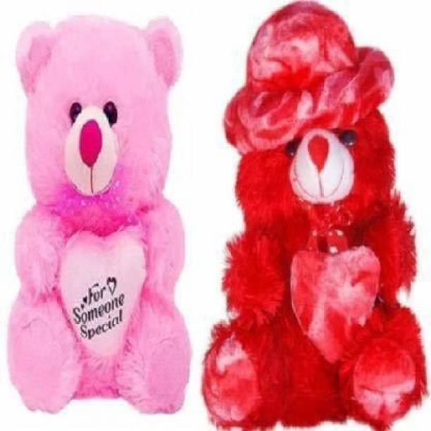 R K GIFT GALLERY Gift Basket Stuffed Soft Animal Toy Red Cap  - 10 inch