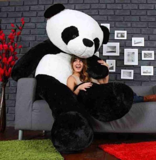 FamilyStore 3 Feet Stuffed Spongy Hugable Cute Panda Teddy Bear - 91 cm (Black) - 91 cm (Black)  - 91 cm
