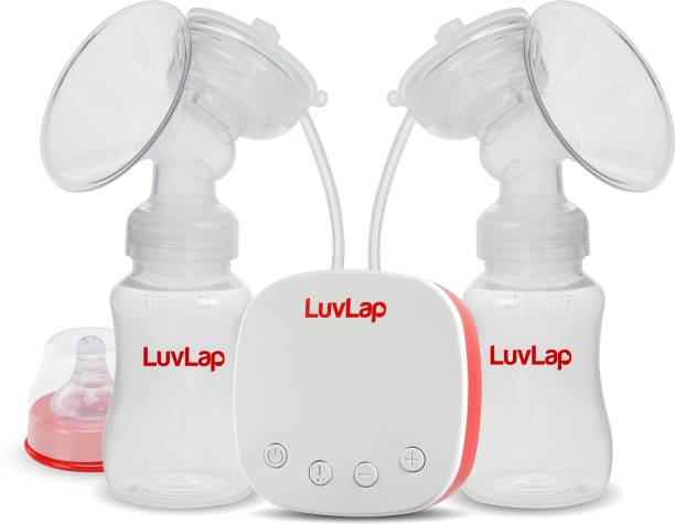 LuvLap Delight Double Electric Breast Pump, with 2 Phase Pumping, Rechargeable Battery, Usable as Single Breast Pump, BPA Free  - Electric