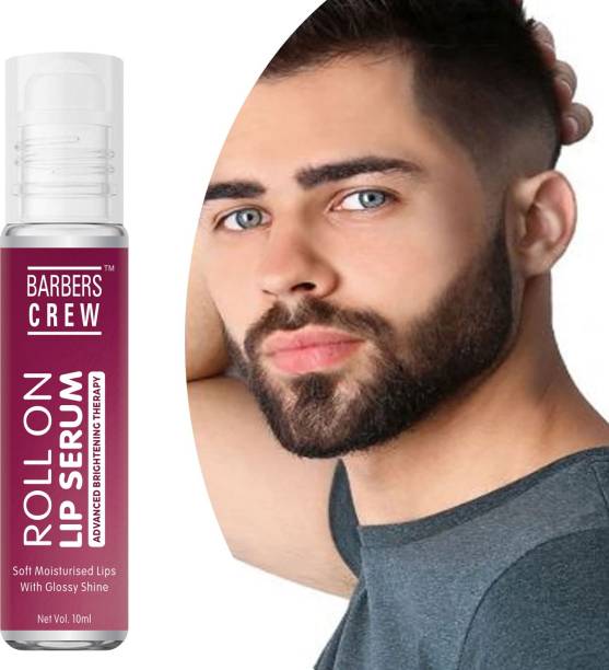 Barbers Crew Lip Serum Roll On, - Advanced Brightening Therapy for Soft, Moisturised Lips With Glossy & Shine- Strawberry