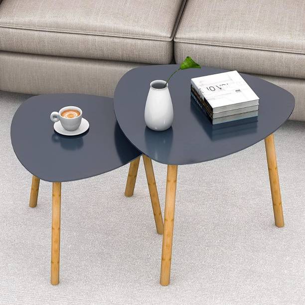Furniture Hub Nesting Coffee Table Set of 2 Side Table for Living Room, Balcony Office, Home Engineered Wood Nesting Table