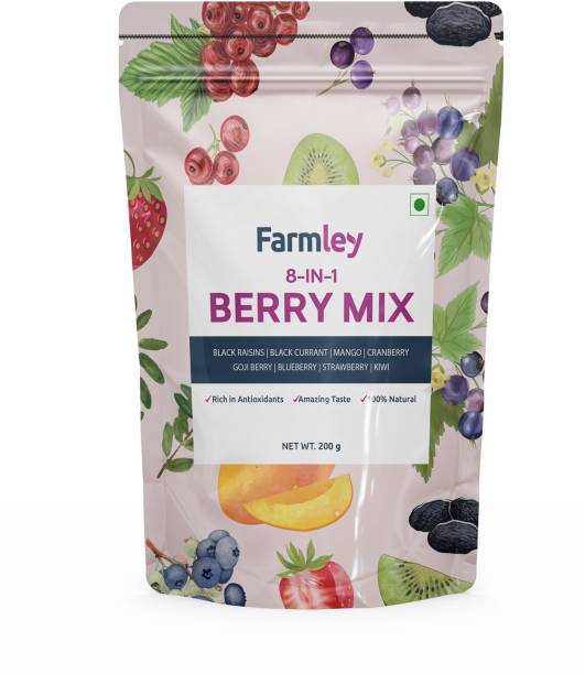 Farmley Berry Mix Cranberries, Blueberry, Strawberries, Black Currant, Goji Berries, Kiwi, Mango, Raisins