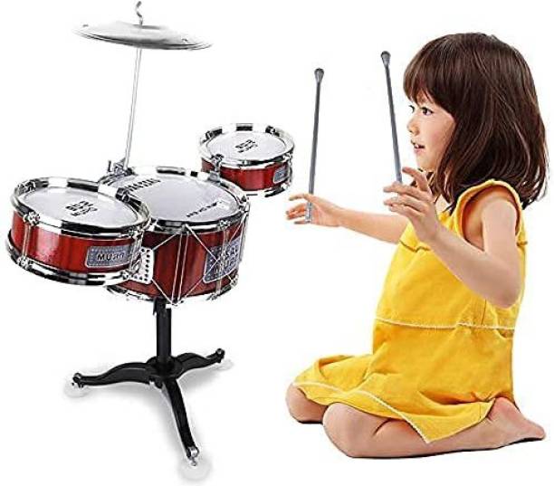 Satisfyshop Drum Set Toy for Kids Age Old Toy Musical Instruments Playing Rhythm Beat Toy