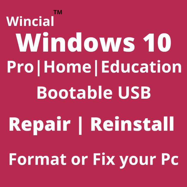 wincial Windows 10 Bootable USB 32 bit 64 bit Pro/Home/Education Install Repair Format or Fix your Windows (16GB Pendrive)