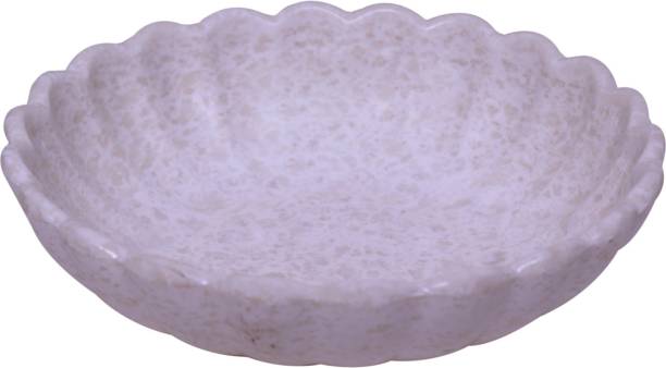SPRING ART Melamine Round Designer White Marble Snacks Dessert Fruit Serving Bowl Set Melamine Serving Bowl