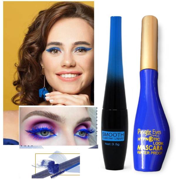 GULGLOW Professional Touch Volumising Blue Mascara with Blue liner 12 ml