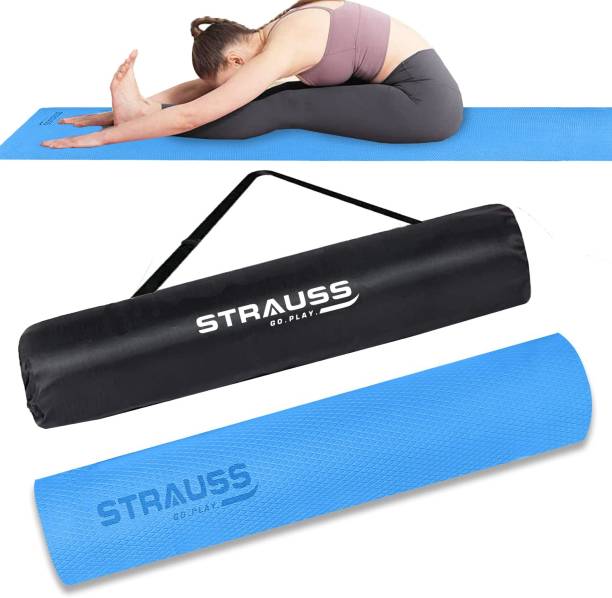 Strauss Anti Skid EVA Yoga Mat with Carry Bag 4 mm Yoga Mat
