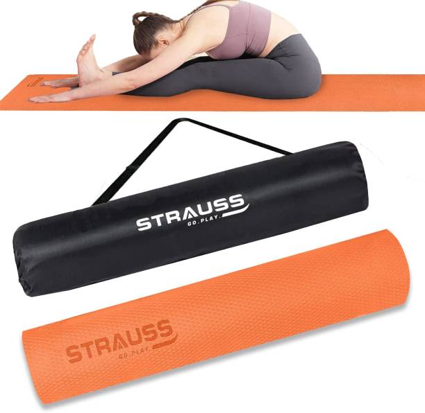 Strauss Anti Skid EVA Yoga Mat with Carry Bag 8 mm Yoga Mat