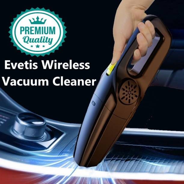 EVETIS High Power Wireless Portable Car Vacuum Cleaner, 120W and 12000PA Vacuum Cleaner Home & Car Washer with 2 in 1 Mopping and Vacuum, Reusable Dust Bag, Anti-Bacterial Cleaning
