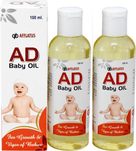 Afflatus AD Vitamin Baby Massage Oil for Healthy Baby Massage (100ml x 2)