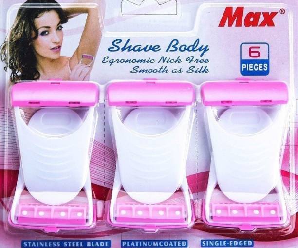 MAX Safit Woman Shave Body Stainless Steel Disposable Razor