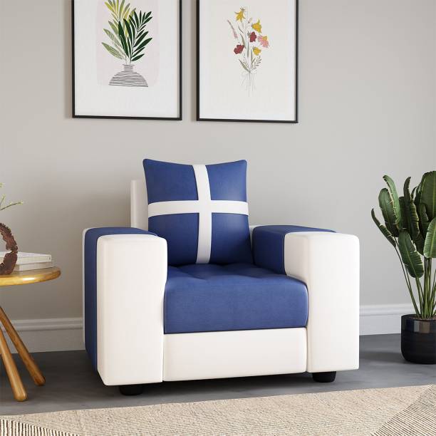 Torque Jamestown 1 Seater Fabric Sofa for Living Room (Blue) Fabric 1 Seater  Sofa