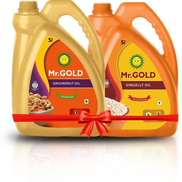 Mr. Gold Healthy Duo Combo Filtered Groundnut Oil Can and Gingelly Oil Can / Sesame Oil Can