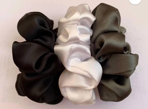 DEEGLO Satin Scrunchie (Pack of 3) Rubber Band