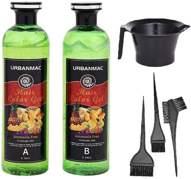 URBANMAC Fruit Vinegar Gel Based Hair Color , Black Price in India