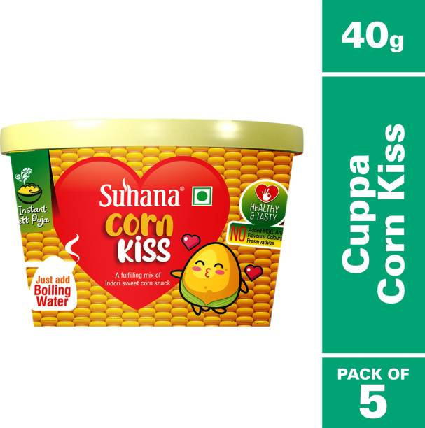 SUHANA Corn Kiss Ready to Eat Instant Snacks -Pack of 5 200 g