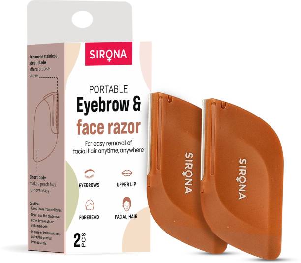 SIRONA Portable Eyebrow & Face Razor for Women