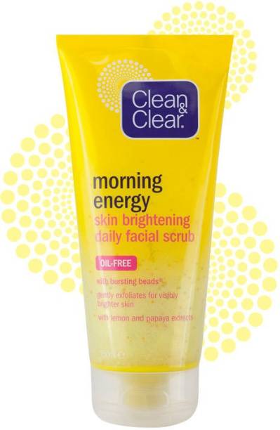 Clean & Clear Morning Energy Skin Brightening Daily Facial Scrub  Face Wash