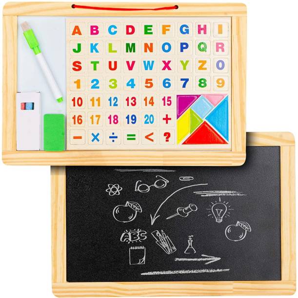 HALO NATION Magnetic Double Side Wooden Board Alphabet ...