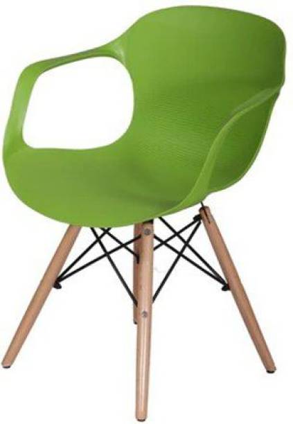 Lakdi - The Furniture Co. Wood & Stainless Steel Metal Legs Frame Chair for Home,Cafe & Outdoor Solid Wood Outdoor Chair