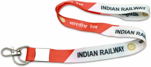 RINKON Indian Railway Keychain Train Lanyard Rope Id Tag Long Fabric Lanyard R Key Chain