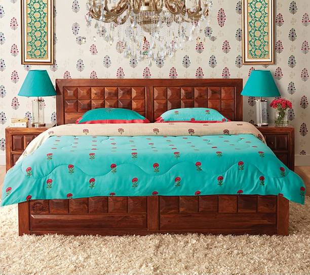 SHRI MINTU'S Solid Sheesham Wood Bed With Box Storage for Bedroom|King Size Bed|QueenSize Bed Solid Wood King Box Bed