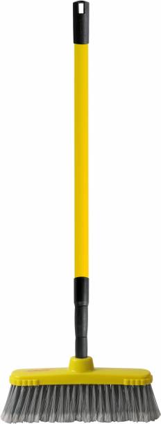 CLASSY TOUCH Brush with Long Handle - Extendable Telescopic Handle (25.5” – 62.2”)Tile Brush Plastic Wet Broom