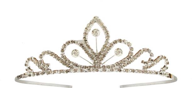 AmazingKarts 1PCS Silver Plated Crown Bridal Princess Tiara Hairband for Girl Women STYLE 7 Hair Band