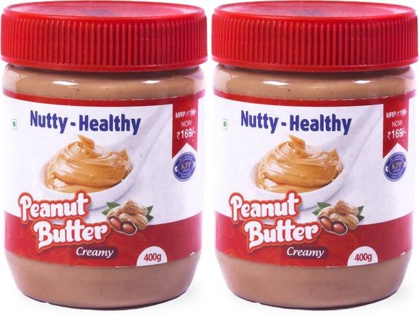 NUTTY-HEALTHY Peanut Butter Creamy 400gm-Combo of 2 800 g