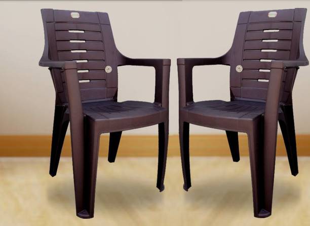 Anmol plastic Durable High Back chair For home Pack of 2 Plastic Living Room Chair