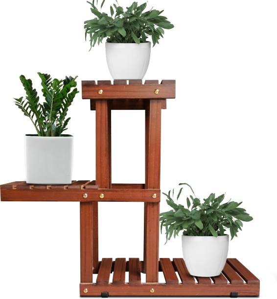 GLORIEUX ART 3-Tier Plant Stand for Balcony, Plants Rack for Home, Garden, Indoor Outdoor Plant Container Set