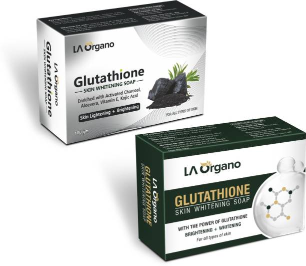 LA Organo Charcoal & Glutathione Green Soap For Lightening & Brightening For All Skin Type