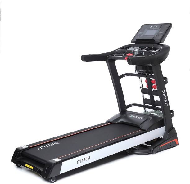 FITKIT FT450M 6HP Peak DC-Motorised, With Free at home installation and Live Session Treadmill