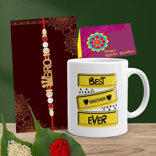 Tonkwalas Mug, Rakhi, Greeting Card, Chawal Roli Pack  Set