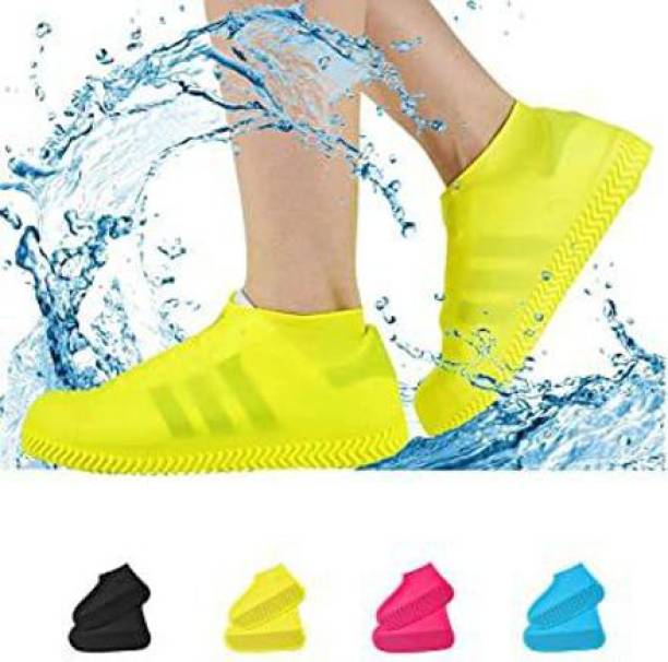 DANDH ENTERPRISE Reusable Rainproof/Non-Slip Resistant Silicon Waterproof Shoe Cover Silicone Black Boots Shoe Cover