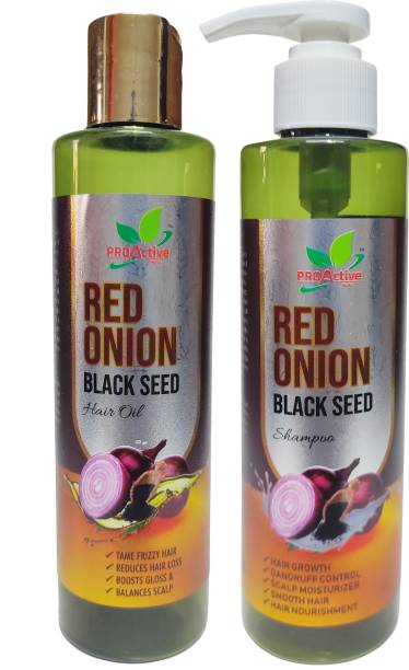 Proactive Herbs Red Onion Black Seed Hair Oil and Shampoo
