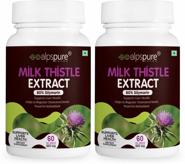 ALPSPURE Milk Thistle (Silymarin) Extract Tablets 600 mg Supports Liver Detoxification