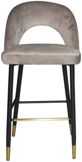 stella furnitures Counter Height Bar Stool Tufted Upholstered Velvet Counter Stool Footrest Solid Wood Living Room Chair