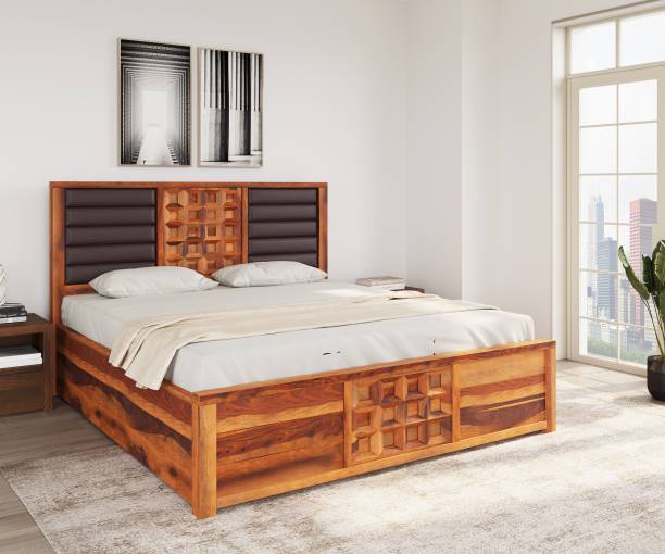 @Home by nilkamal Hulk Engineered Wood King Hydraulic Bed
