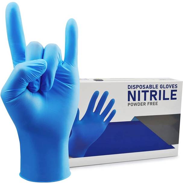 DM India Nitrile Gloves Medium Size, Powder Free Nitrile Examination Gloves