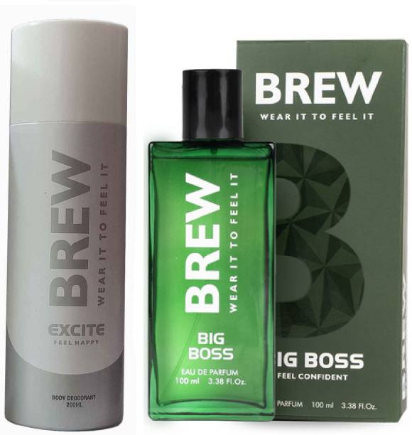 BREW EXCITE DEODORANT 200ML AND BIGBOSS PERFUME 100ML , PACK OF 2 Perfume  -  300 ml