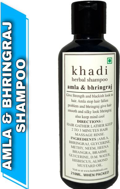 drontika Khadi herbal Amla Bhringraj 100% natural shampoo (210ml)