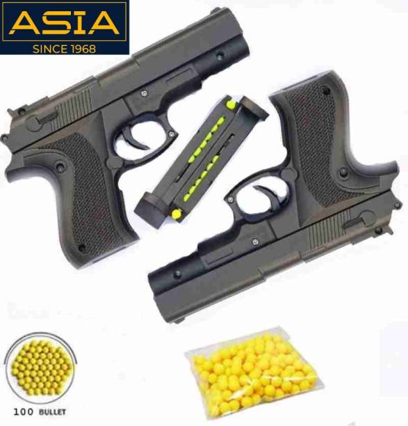Asia 2Pc of Mouser Pubg Gun with Extra Bullets for Kids Guns & Darts