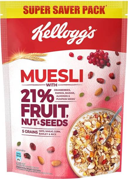 Kellogg's Muesli with 21% Fruit, Nut and Seeds, with Cranberries and Pumpkin Pouch